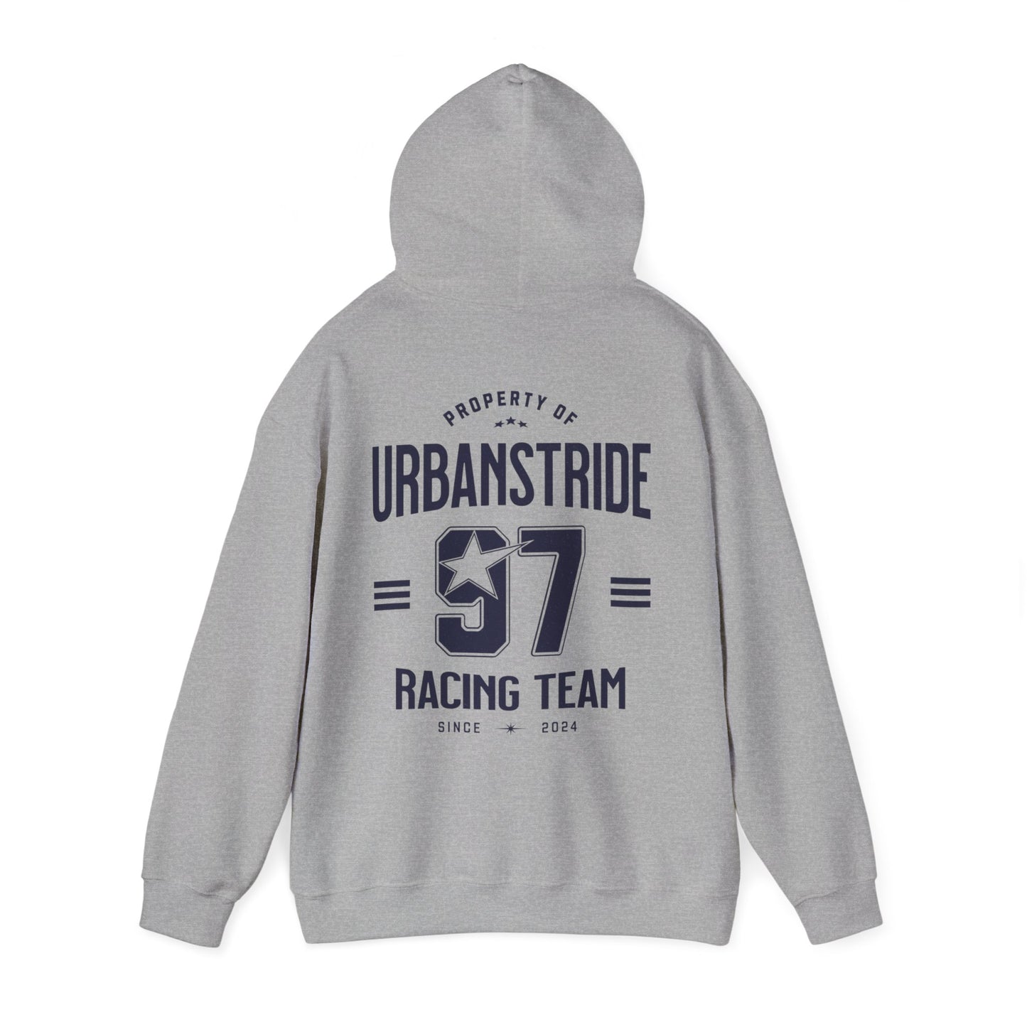 Felpa con scritta "Property of urbanstride 97 racing team since 2024"