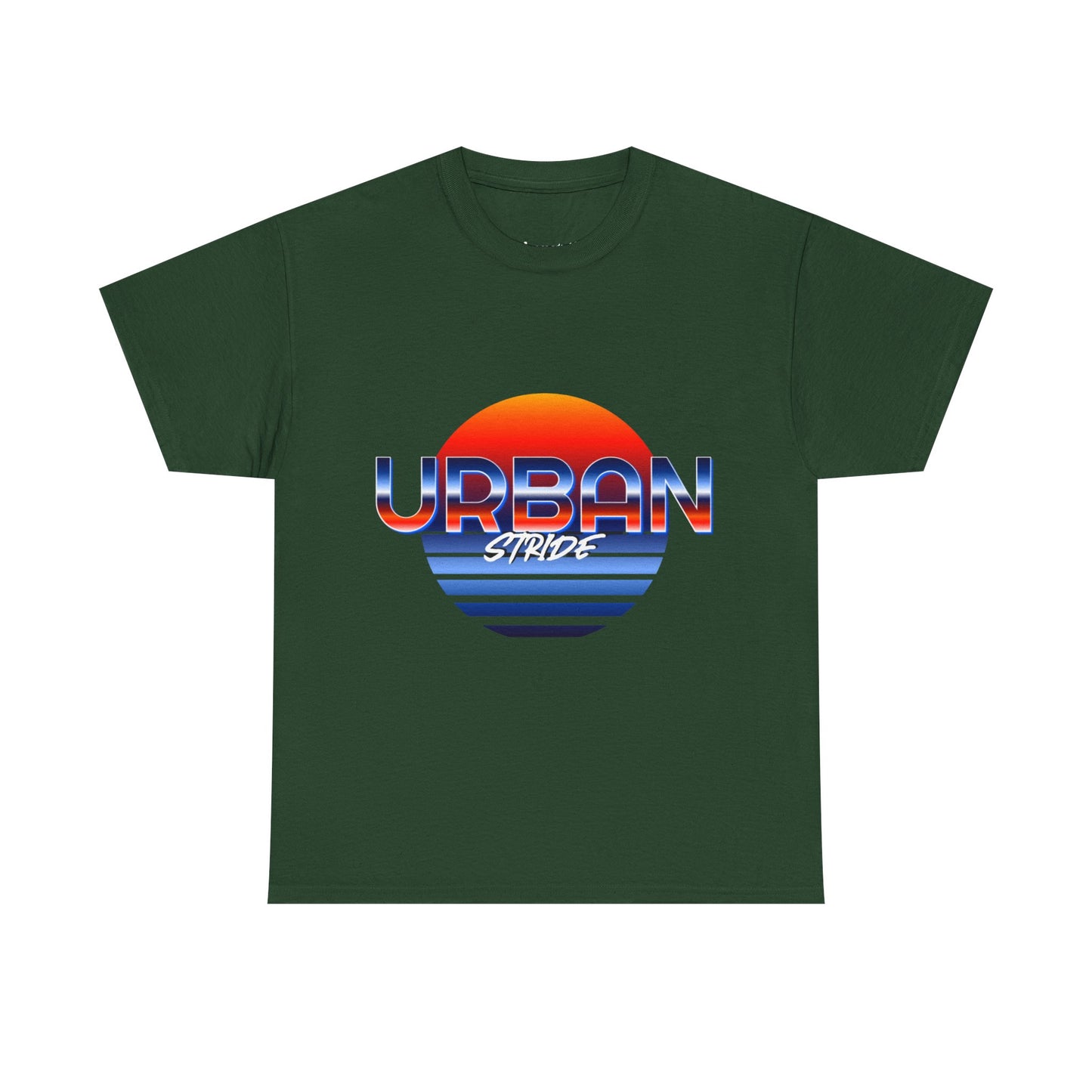 T-shirt con scritta "urbanstride" soleggiata