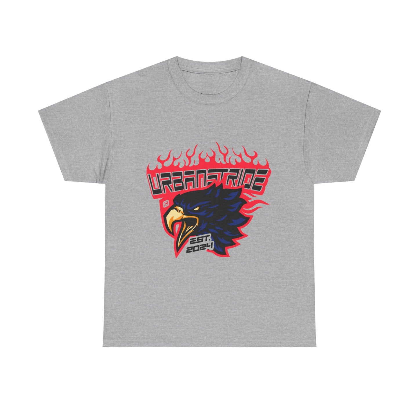 T-shirt con scritta "Urbanstride" e aquila