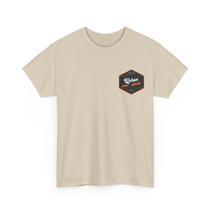 T-shirt Urban Stride® – Logo esagonale vintage in stile aviatore