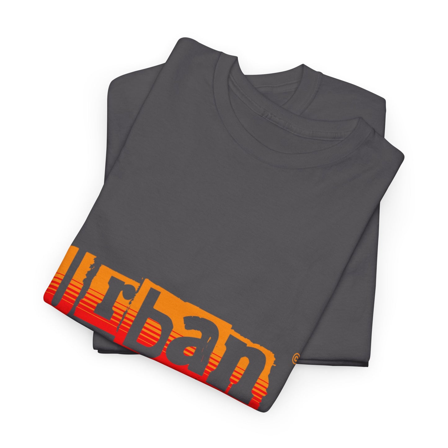 T-shirt con scritta "Urban Stride" sfumata arancio-rosso