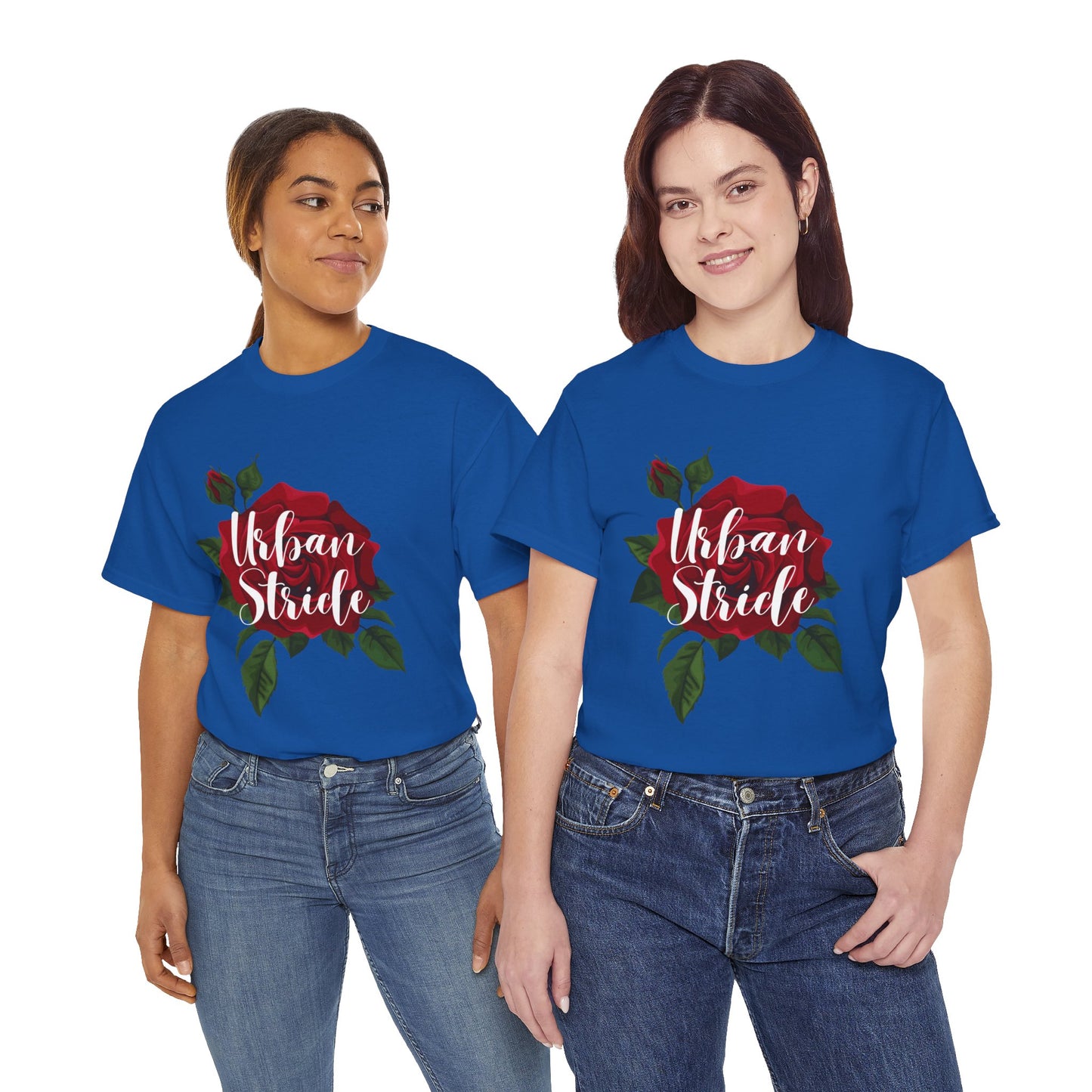 T-shirt con scritta "UrbanStride Vintage Flower