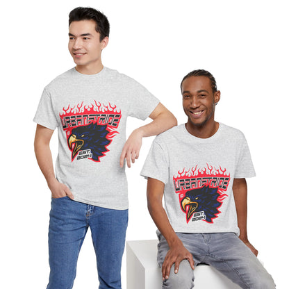 T-shirt con scritta "Urbanstride" e aquila