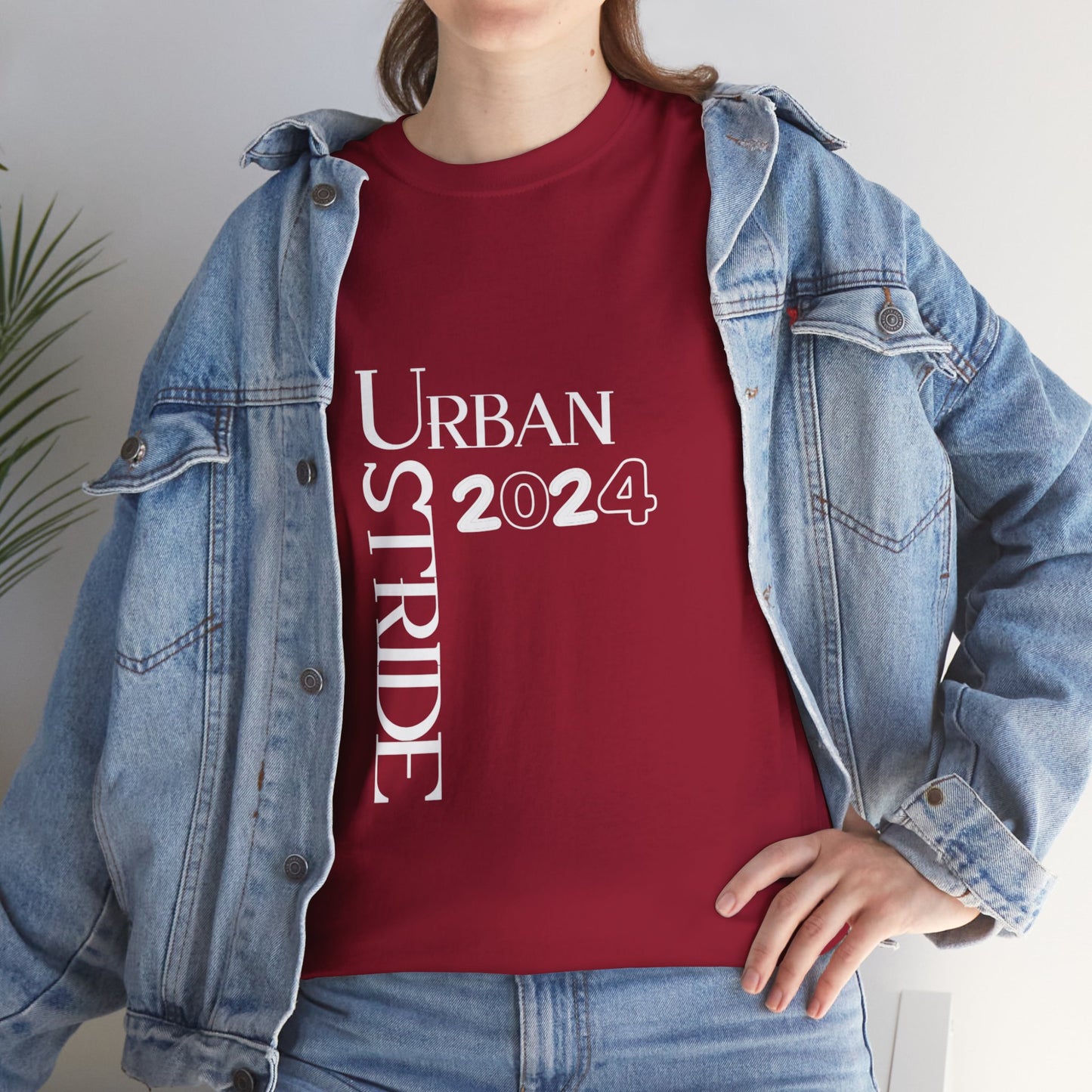 T-shirt con scritta "Urbanstride" red & black