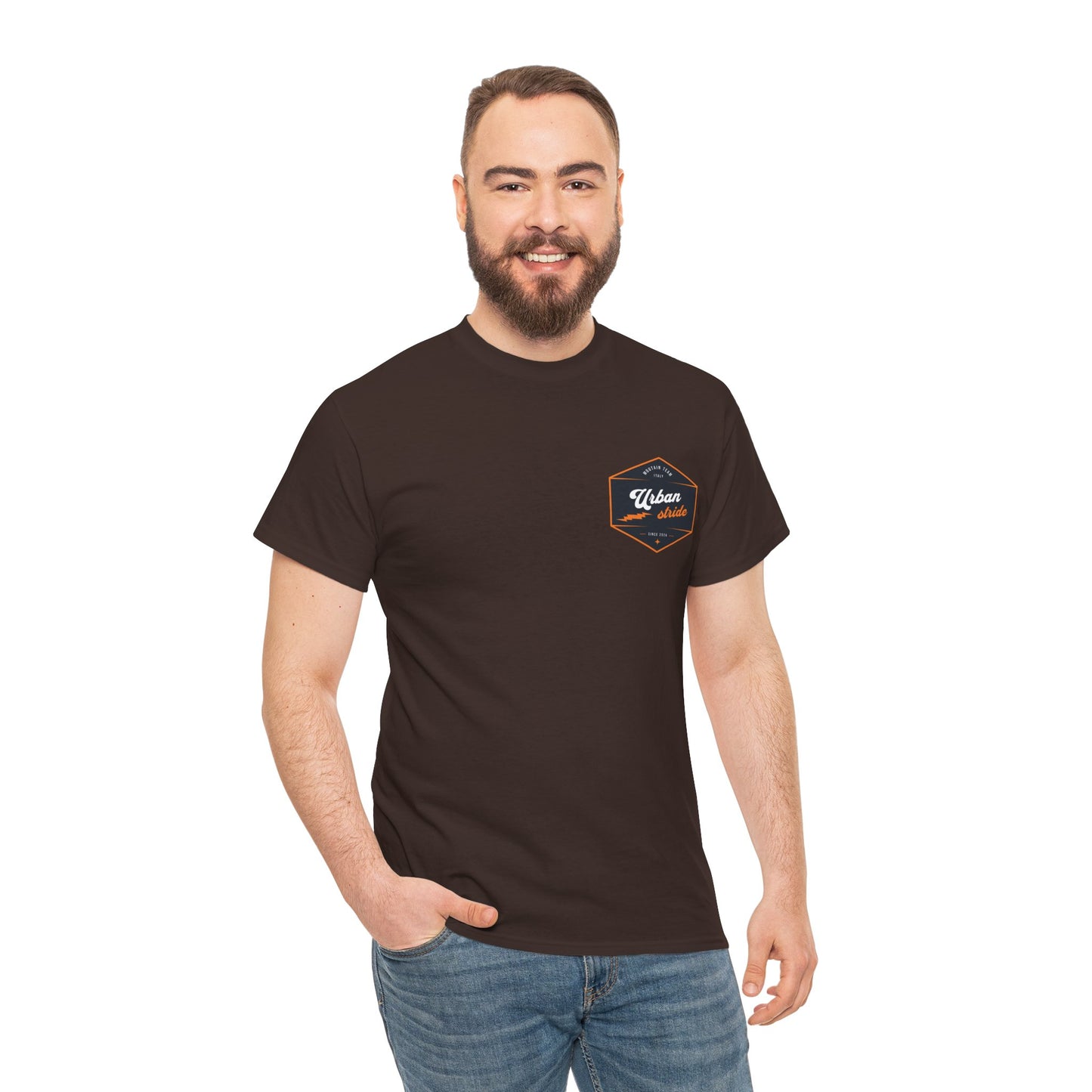 T-shirt Urban Stride® – Logo esagonale vintage in stile aviatore