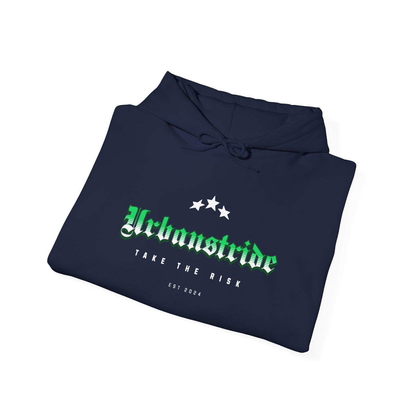 Felpa con scritta "Urbanstride take the risk est. 2024"