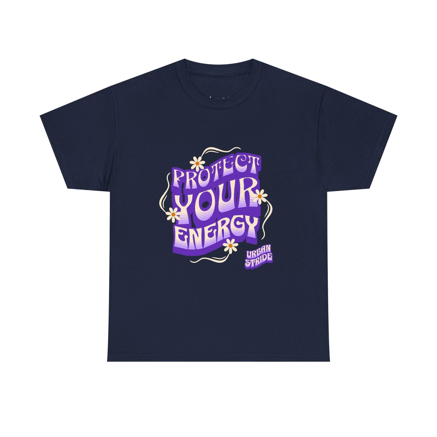 T-shirt con scritta "Protect your energy"