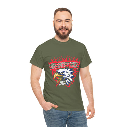 T-shirt con scritta "Urbanstride" e aquila