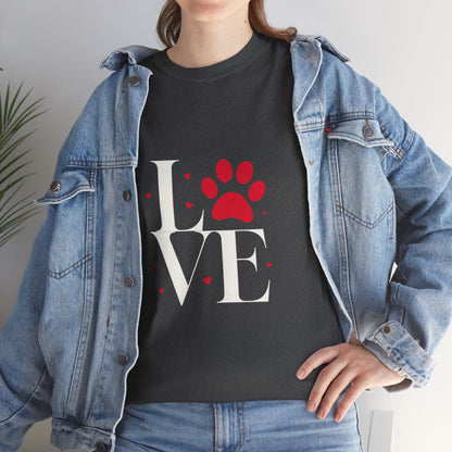 T-shirt con scritta "Love"