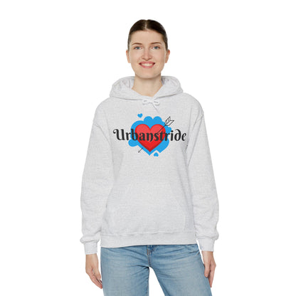 Felpa con logo "URBANSTRIDE" e cuore