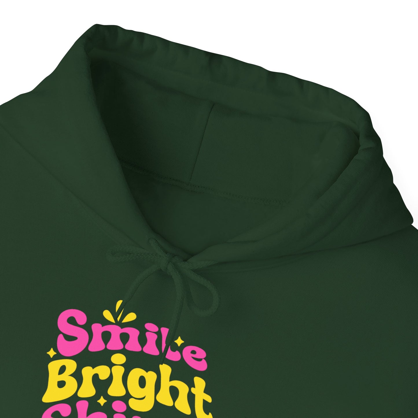 Felpa con scritta "Smile bright shine always"