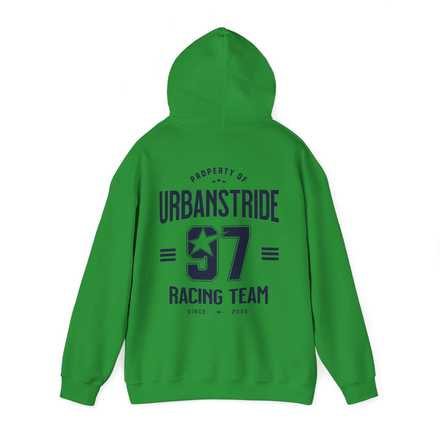 Felpa con scritta "Property of urbanstride 97 racing team since 2024"