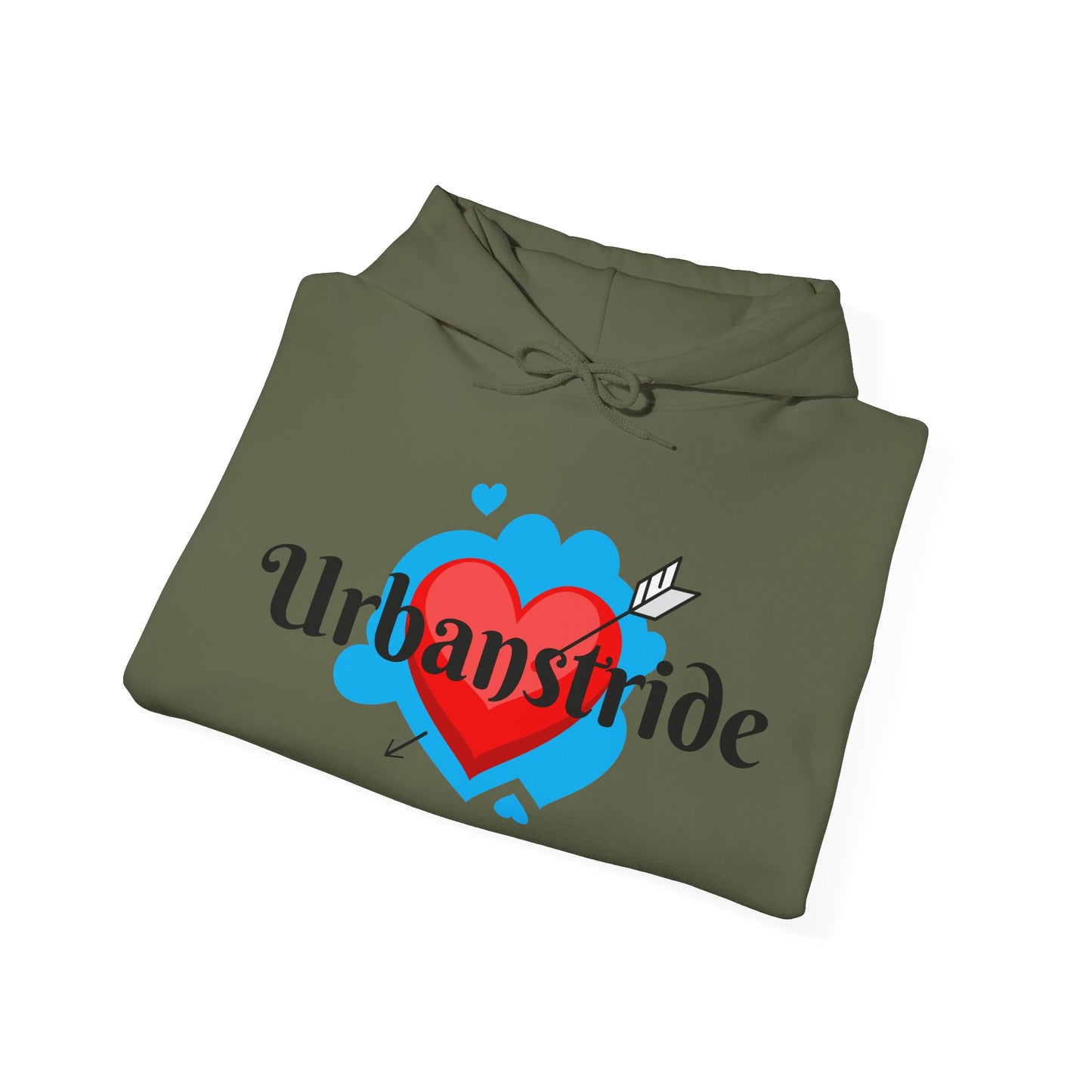 Felpa con logo "URBANSTRIDE" e cuore
