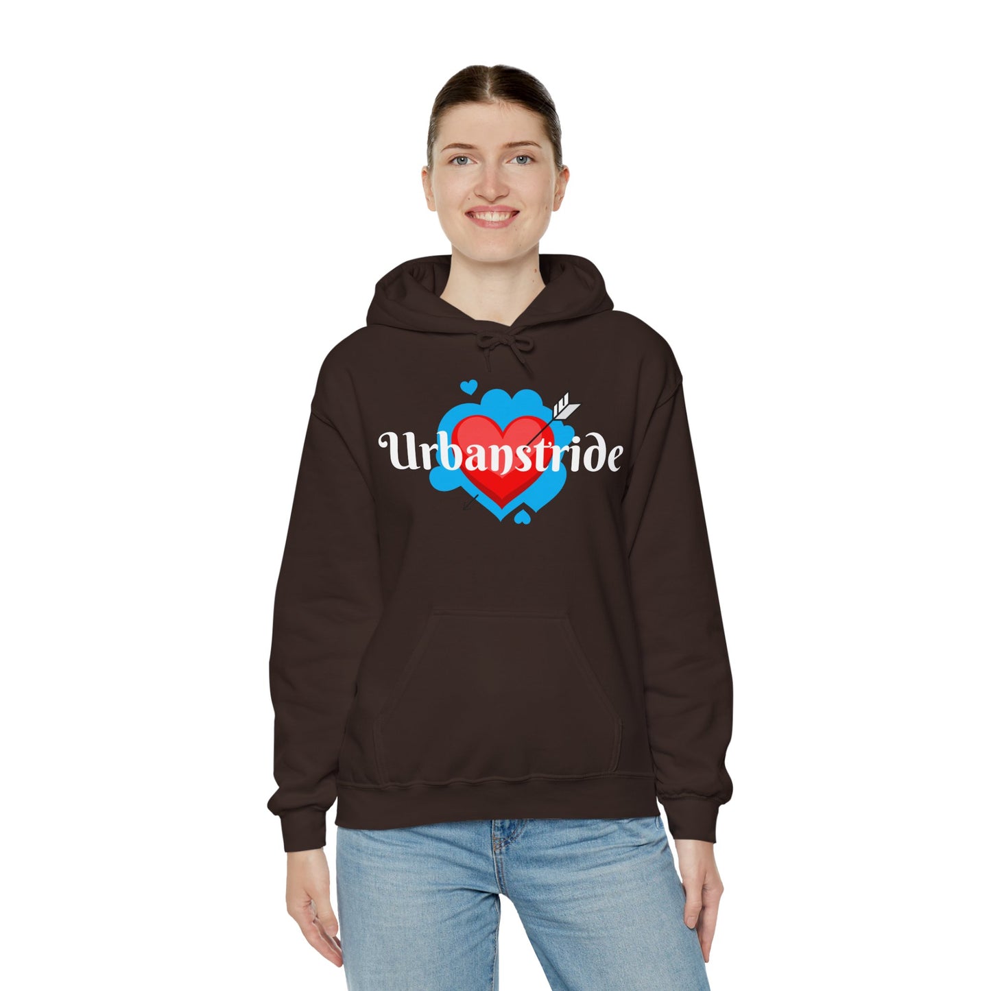 Felpa con logo "URBANSTRIDE" e cuore