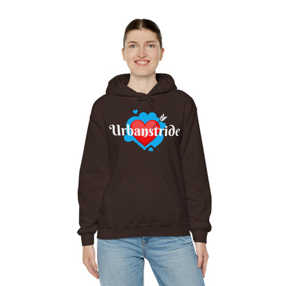 Felpa con logo "URBANSTRIDE" e cuore
