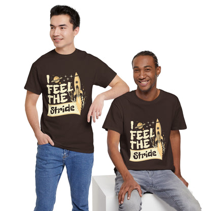 T-shirt con scritta "I feel the stride "