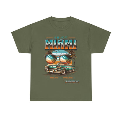 T-shirt con scritta" Enjoy Miami "