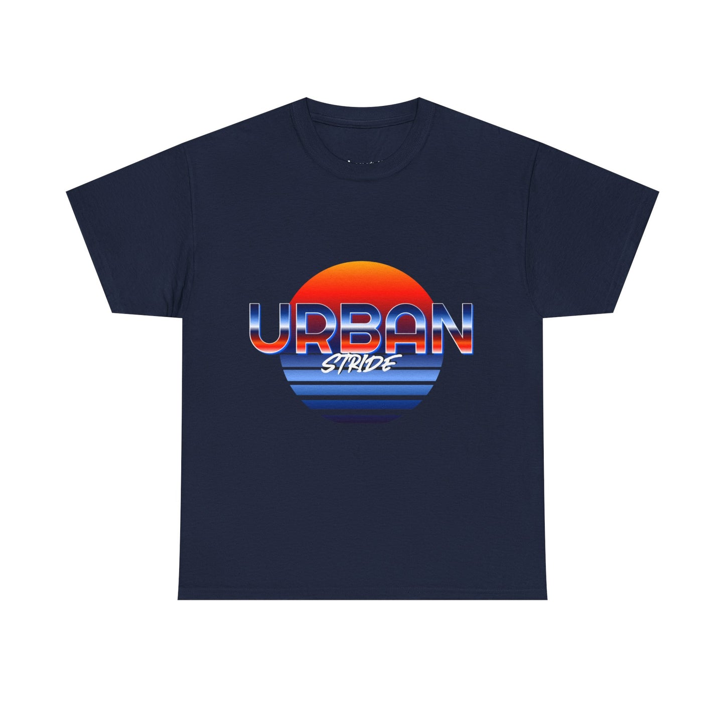 T-shirt con scritta "urbanstride" soleggiata