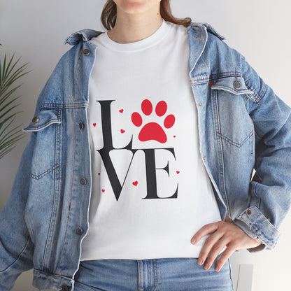 T-shirt con scritta "Love"