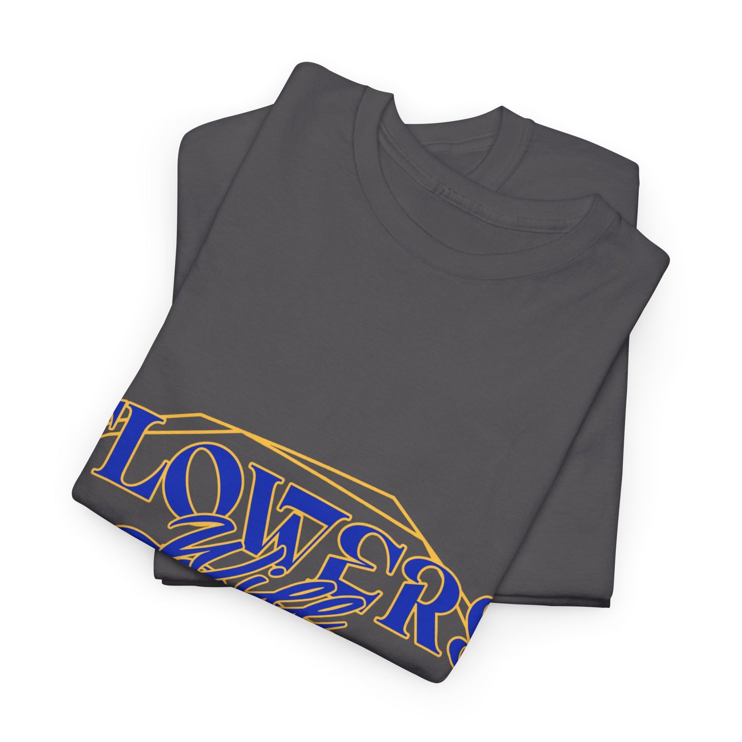 T-shirt con scritta "Flowers will growth beauty"