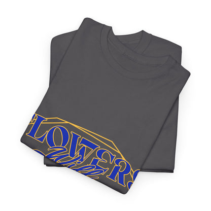 T-shirt con scritta "Flowers will growth beauty"