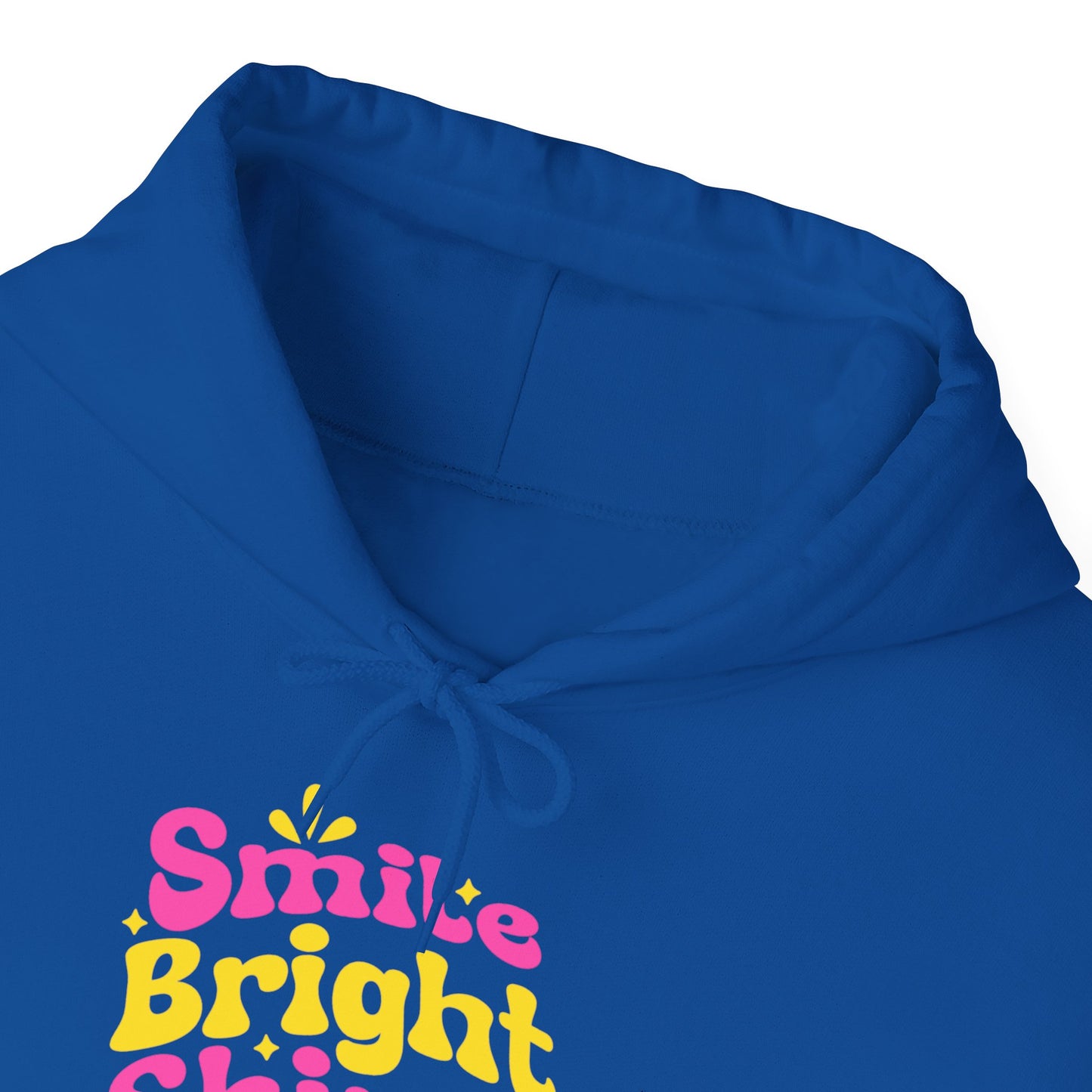 Felpa con scritta "Smile bright shine always"
