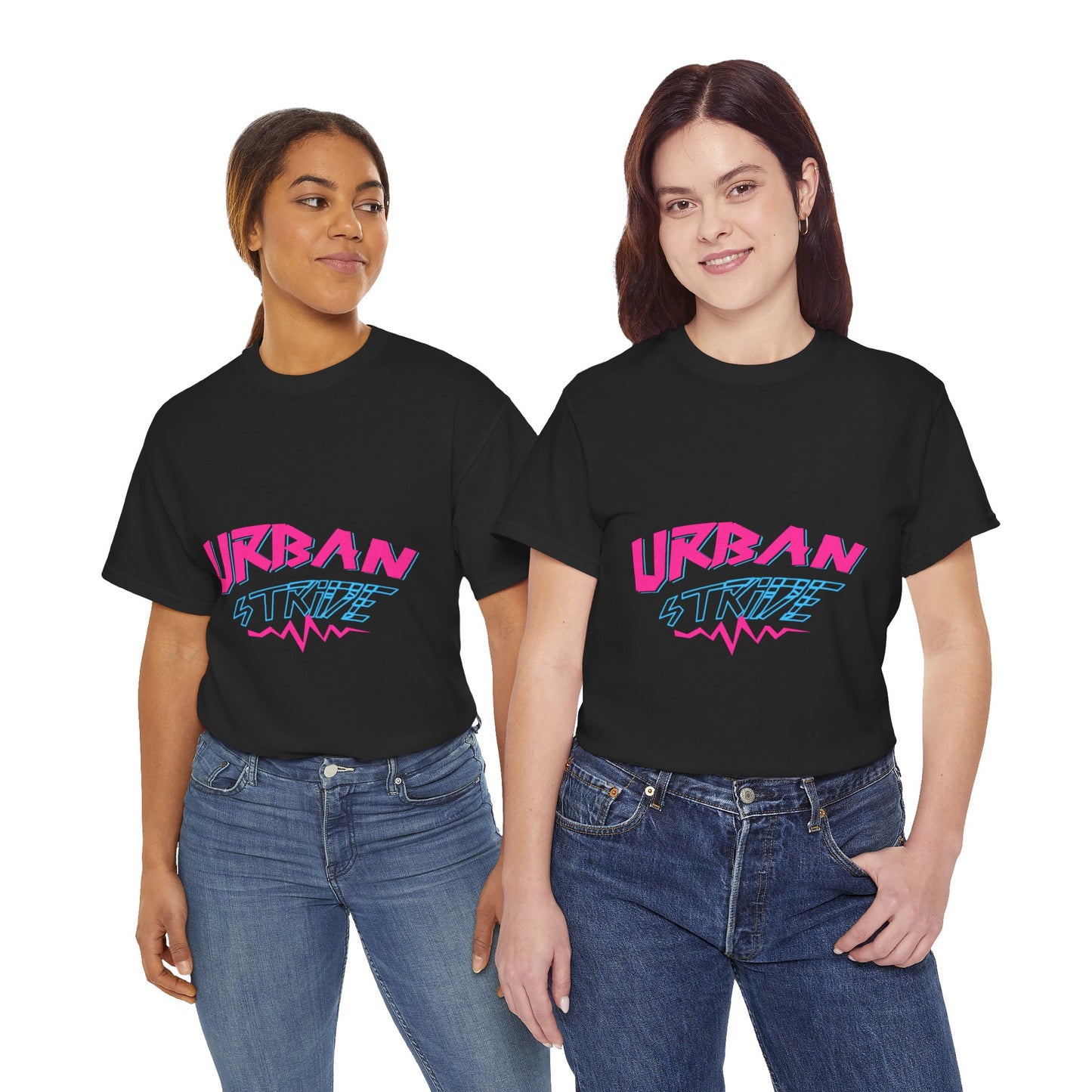 T-shirt con scritta "UrbanStride Neon Pulse"