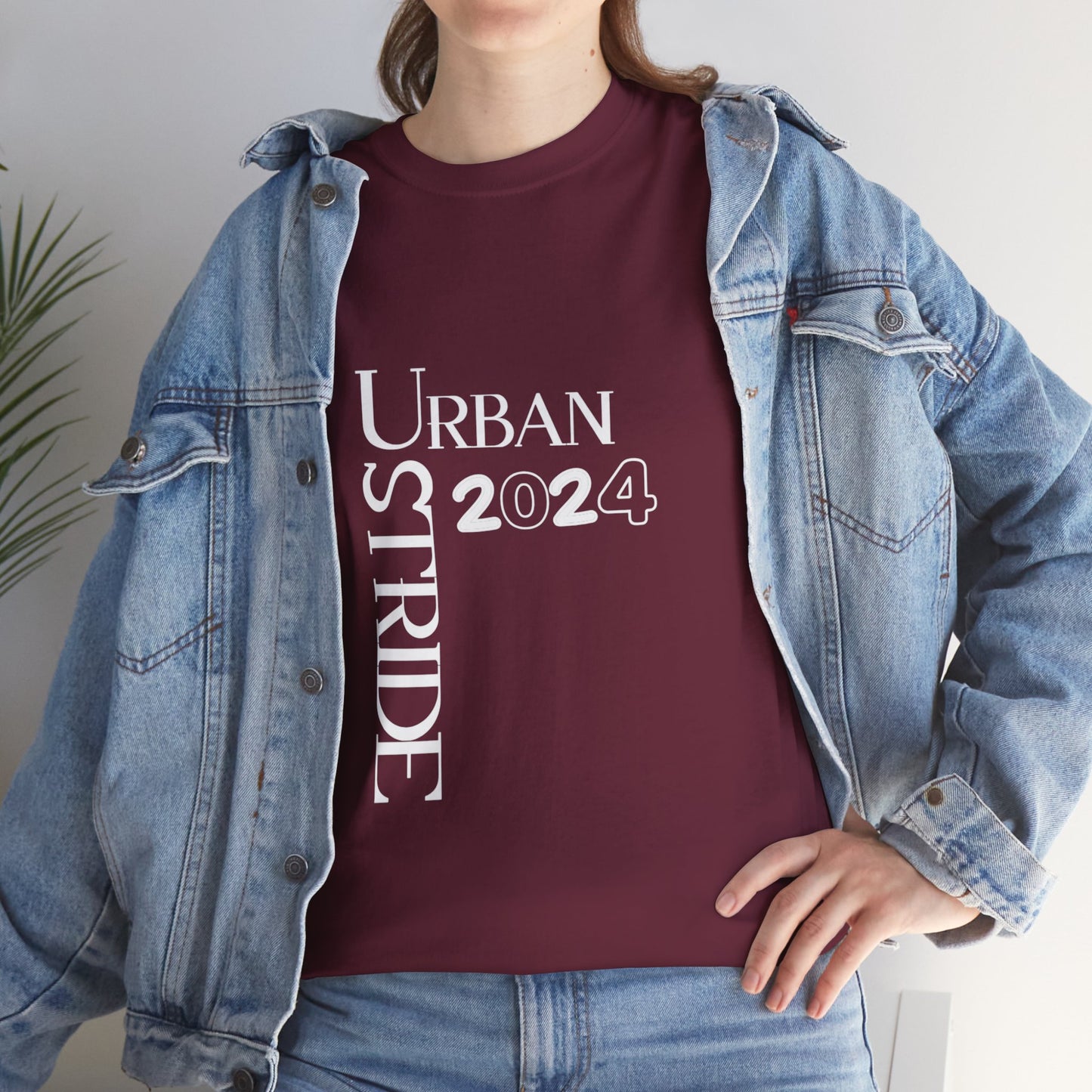 T-shirt con scritta "Urbanstride" red & black