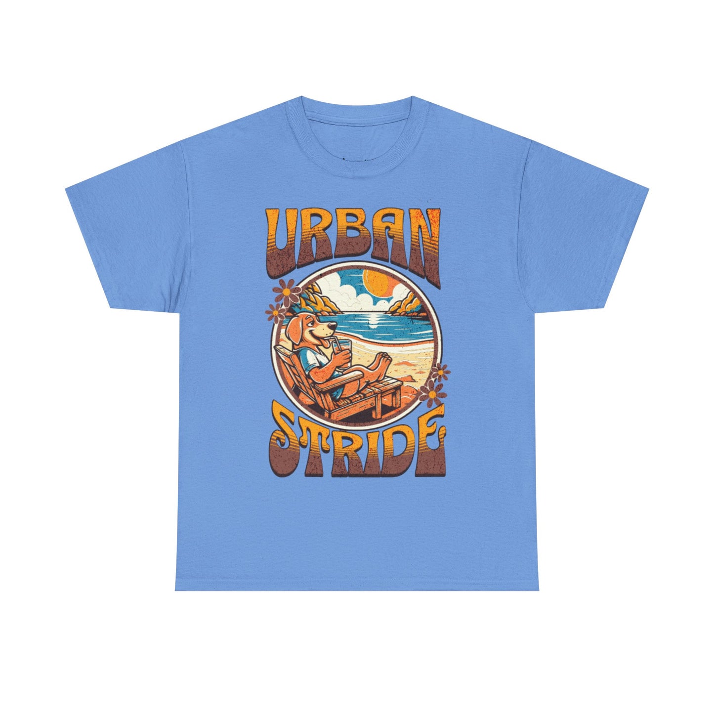 T-shirt con scritta "Urbanstride" e cane