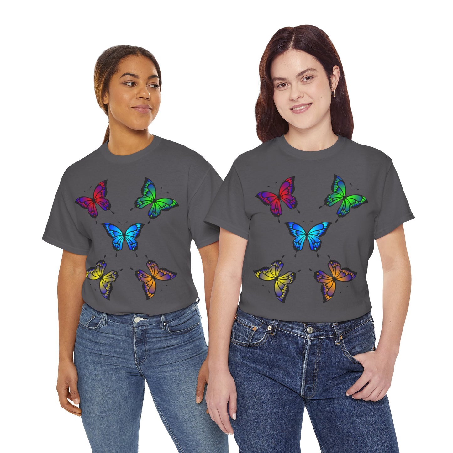 T-shirt con scritta "UrbanStride Butterfly Vibes