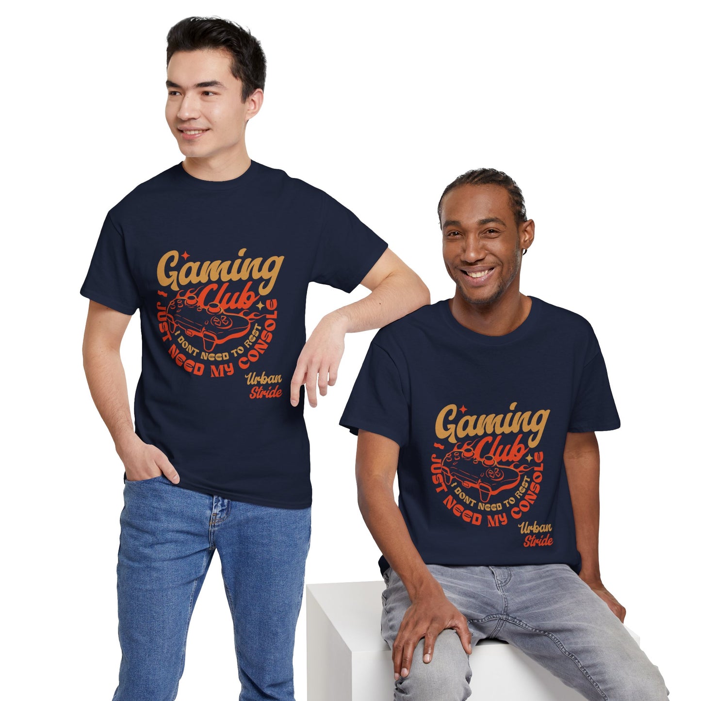 T-shirt con scritta “Gaming Club – I Just Need My Console”