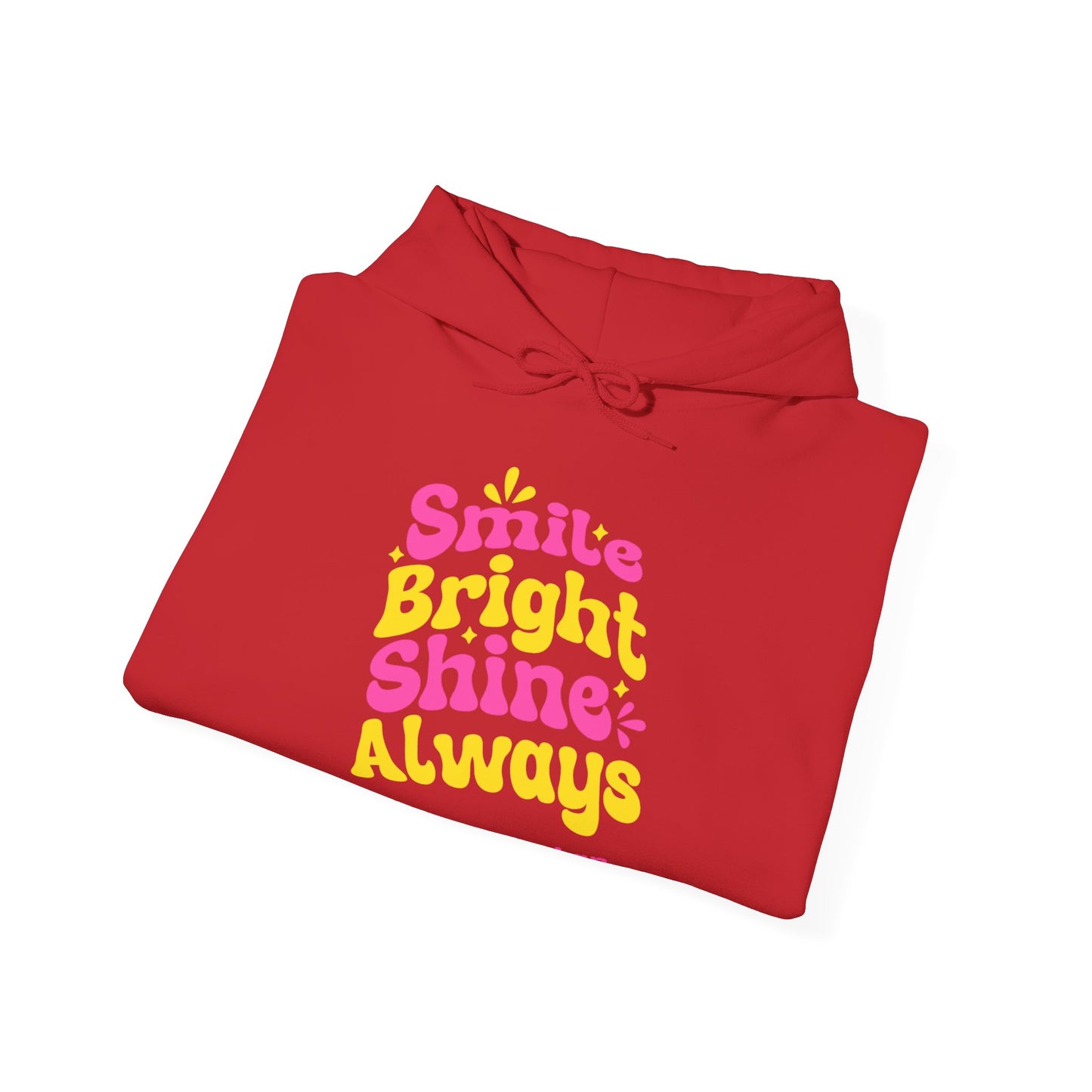 Felpa con scritta "Smile bright shine always"