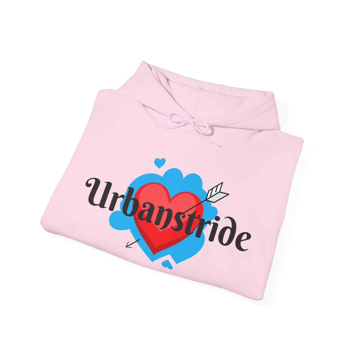Felpa con logo "URBANSTRIDE" e cuore