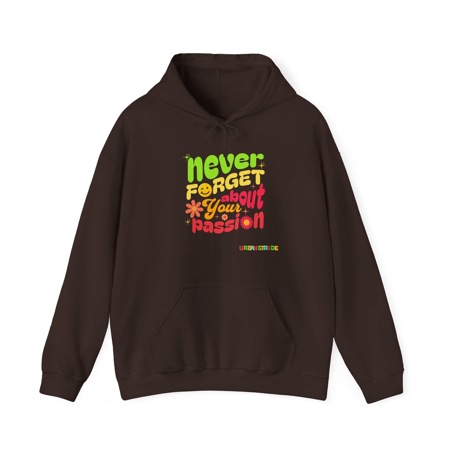 Felpa con scritta "Never forget about your passion"