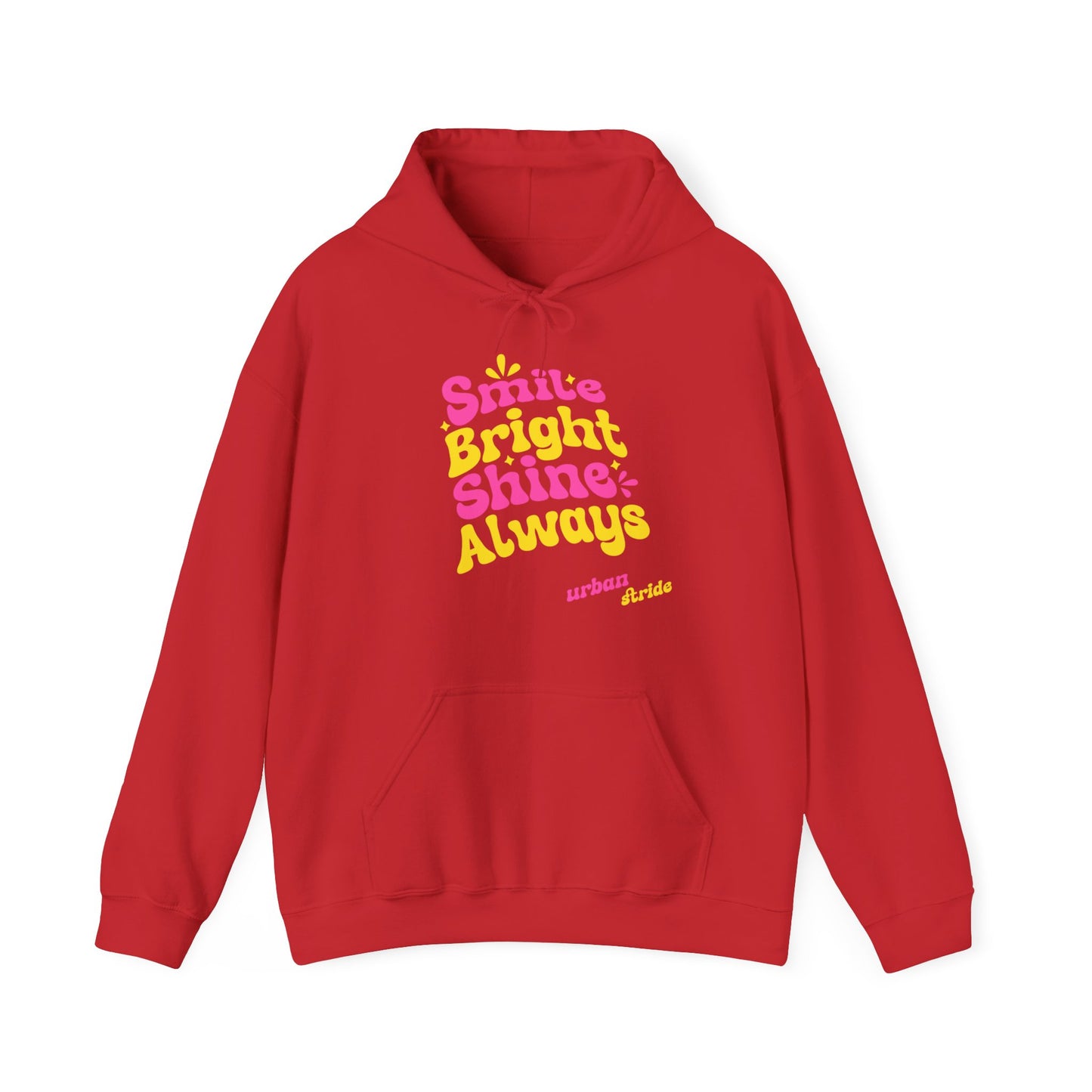 Felpa con scritta "Smile bright shine always"