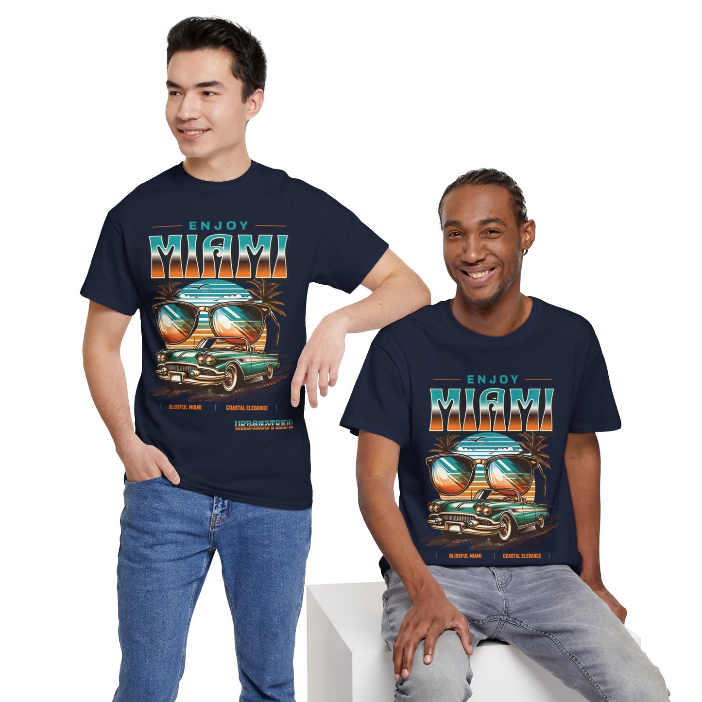 T-shirt con scritta" Enjoy Miami "