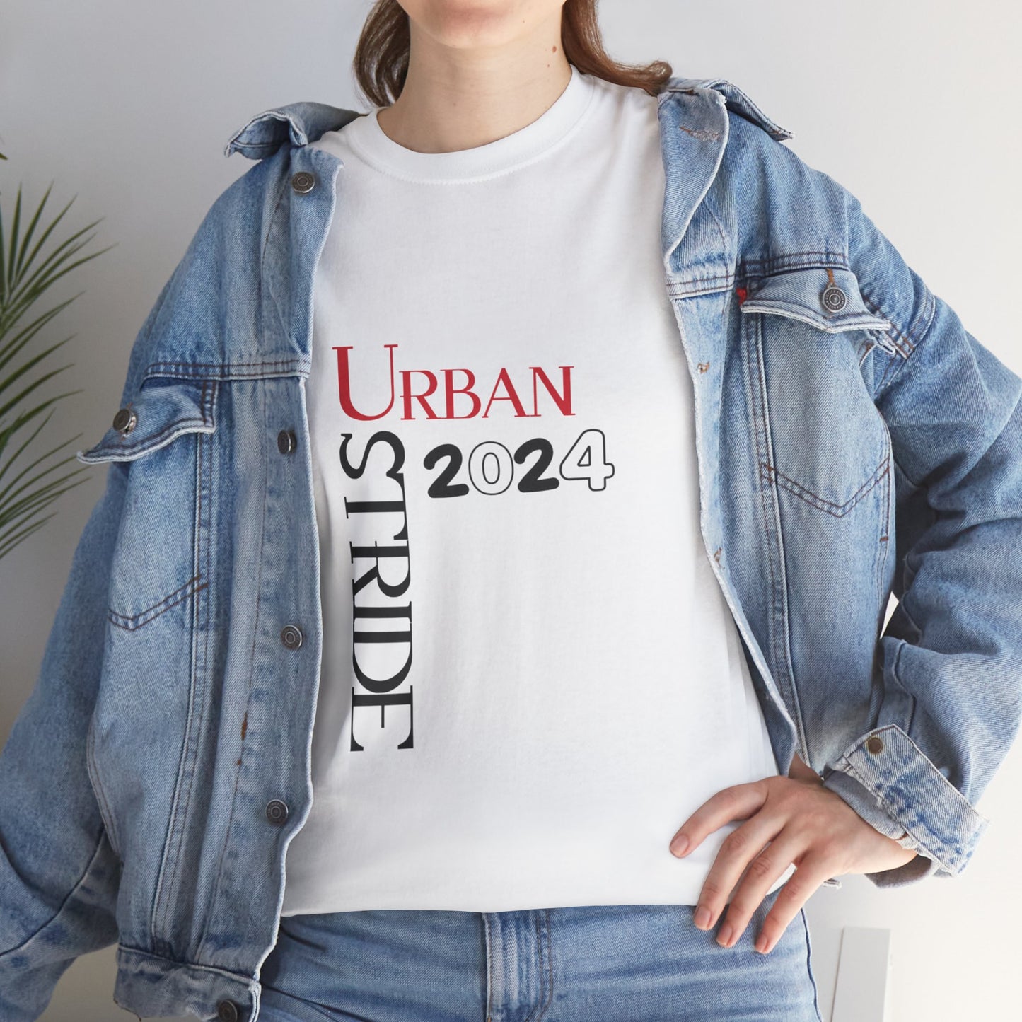 T-shirt con scritta "Urbanstride" red & black