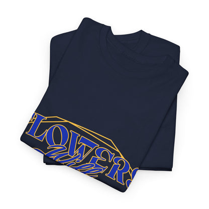 T-shirt con scritta "Flowers will growth beauty"