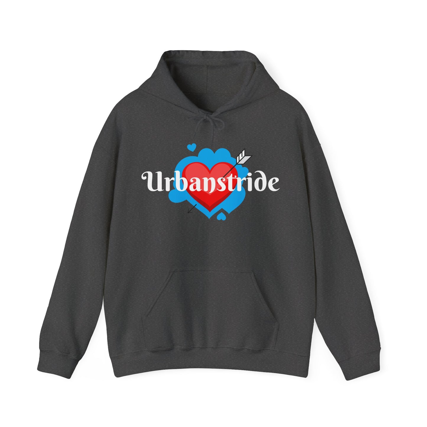 Felpa con logo "URBANSTRIDE" e cuore