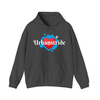 Felpa con logo "URBANSTRIDE" e cuore