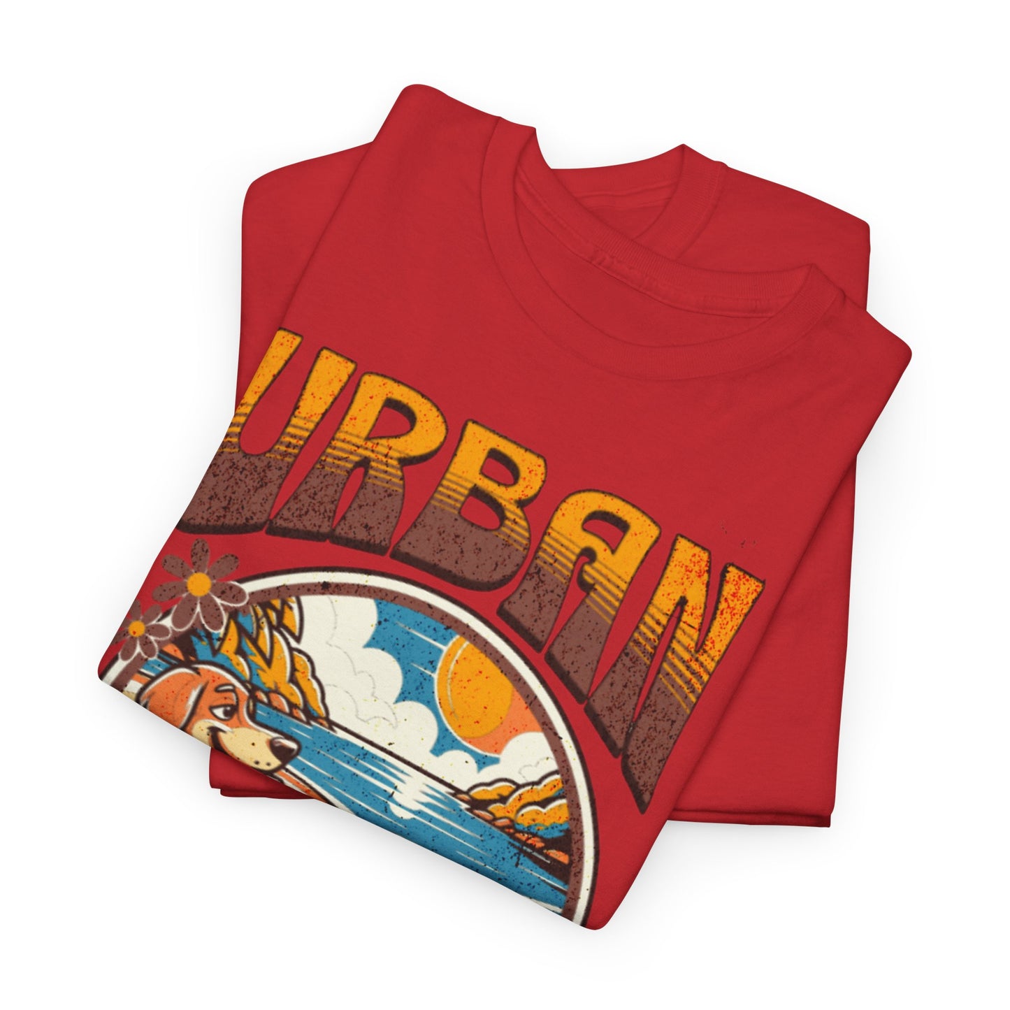 T-shirt con scritta "Urbanstride" e cane