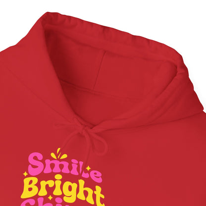 Felpa con scritta "Smile bright shine always"