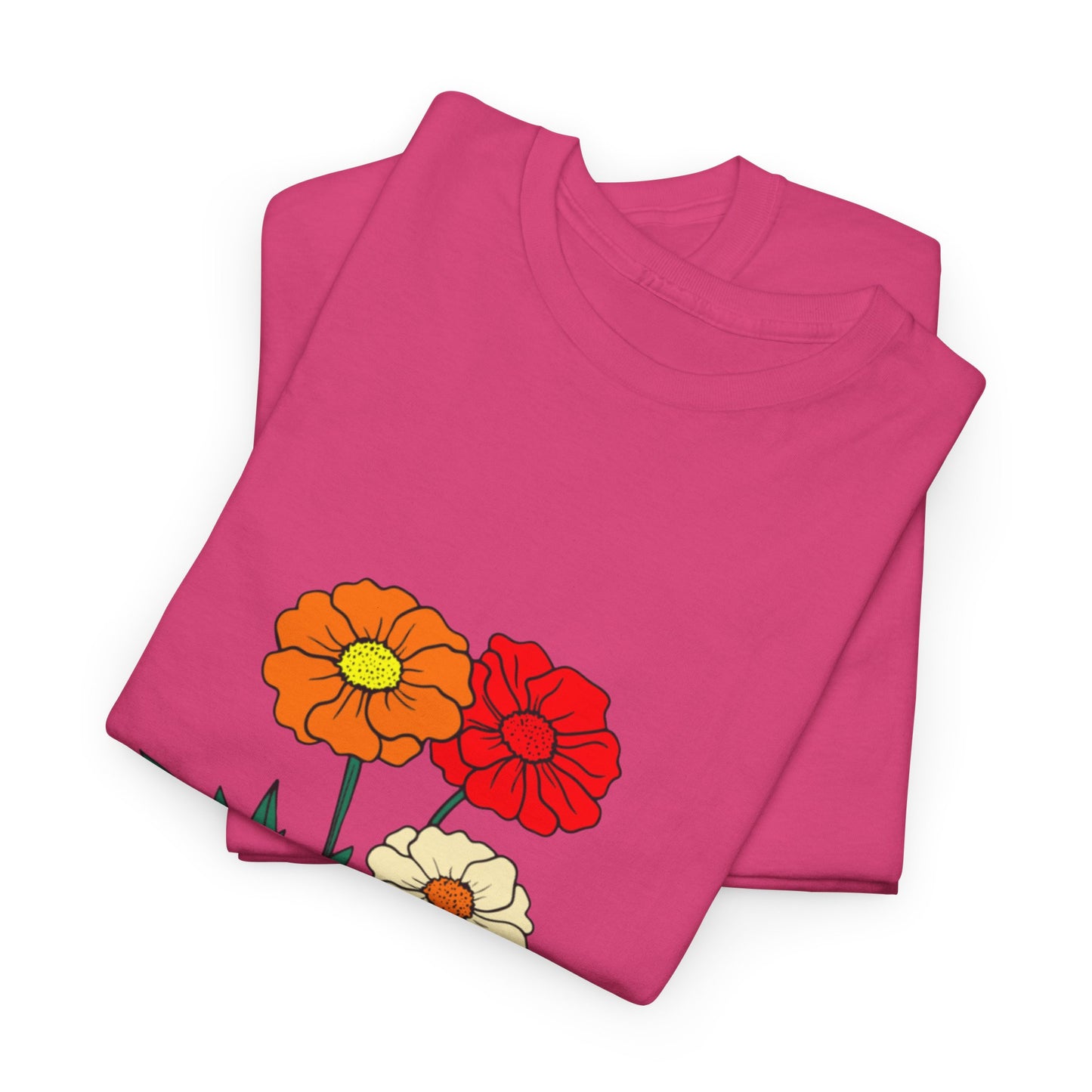 T-shirt con rappresentazione di fiori e scritta "Urbanstride"