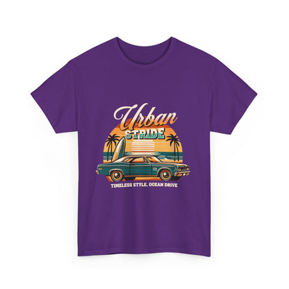 T-shirt con scritta"Urbanstride timeless style ocean drive "