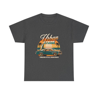 T-shirt con scritta"Urbanstride timeless style ocean drive "