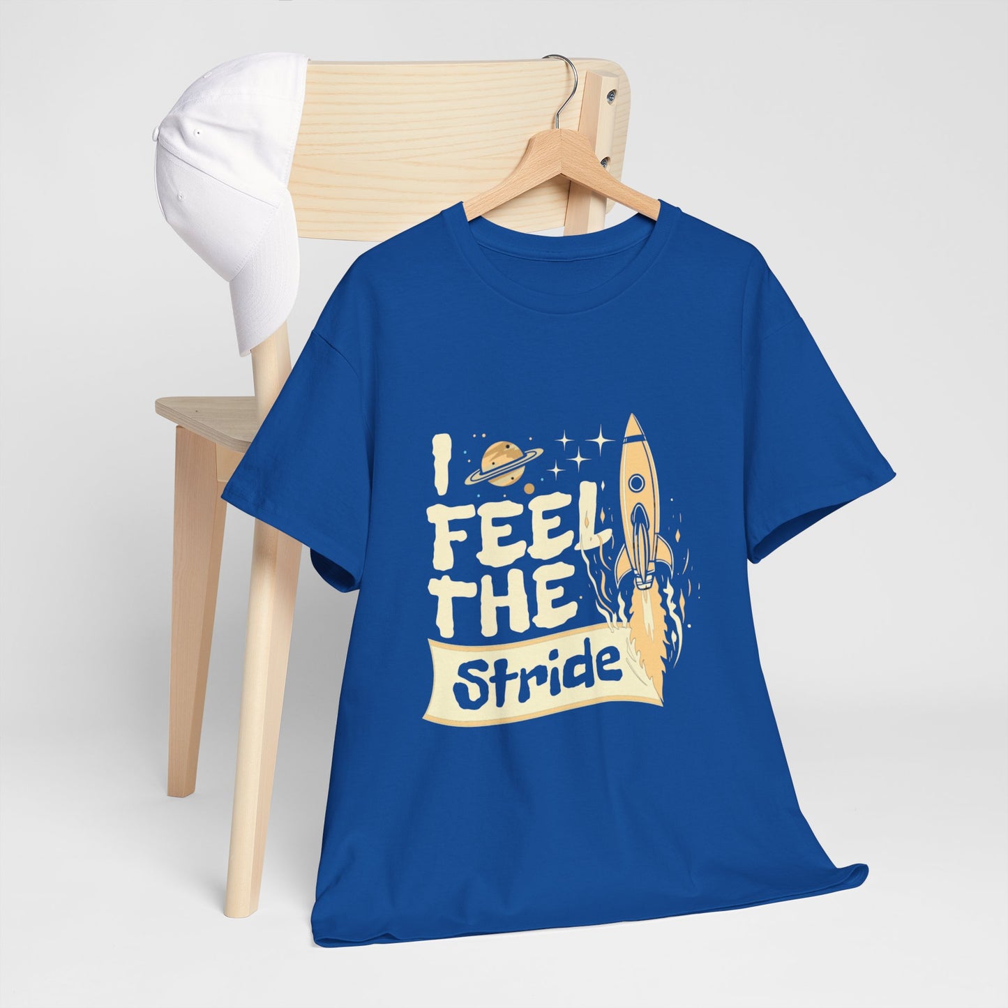 T-shirt con scritta "I feel the stride "