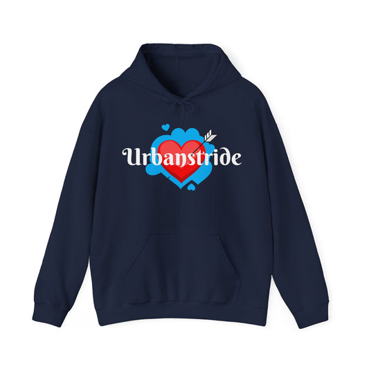 Felpa con logo "URBANSTRIDE" e cuore