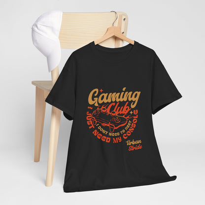 T-shirt con scritta “Gaming Club – I Just Need My Console”