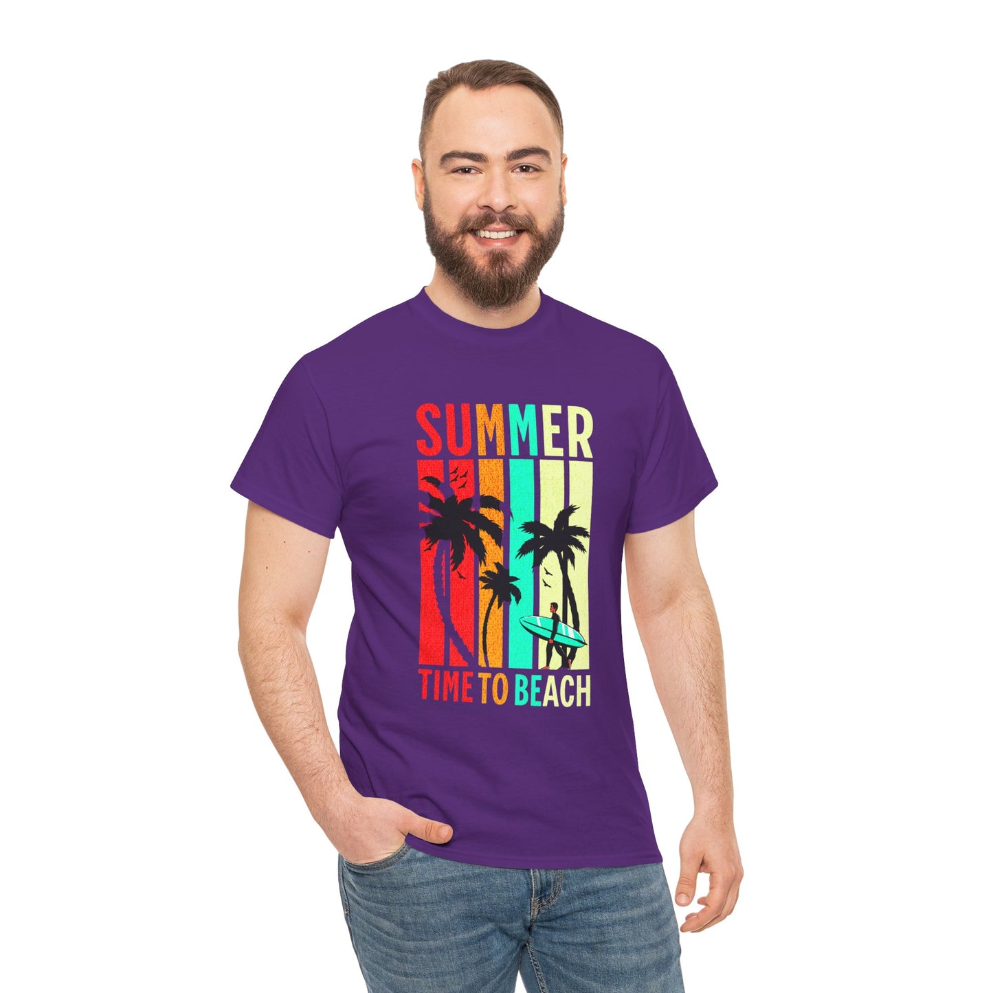 T-shirt con scritta " Summer time to the beach "