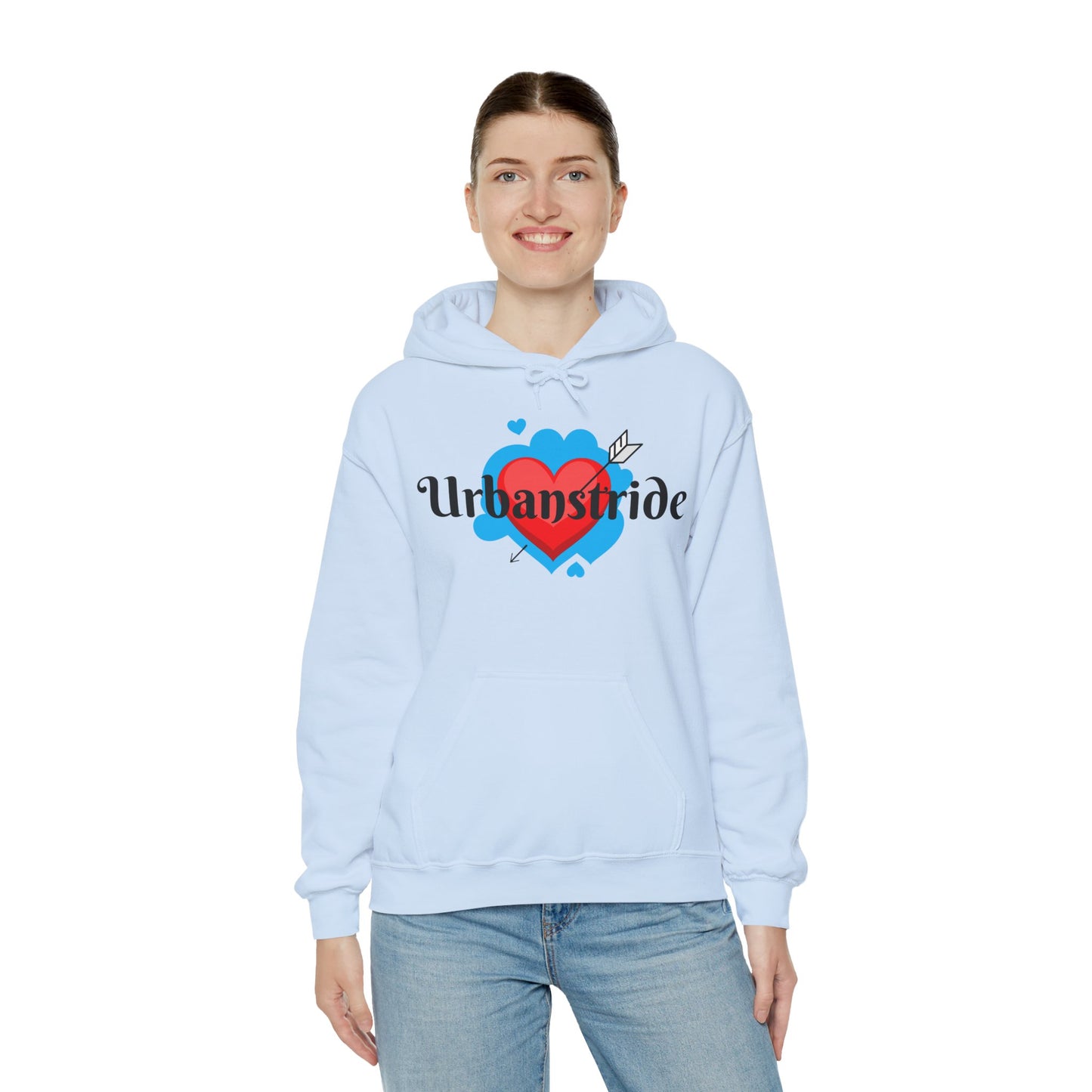 Felpa con logo "URBANSTRIDE" e cuore